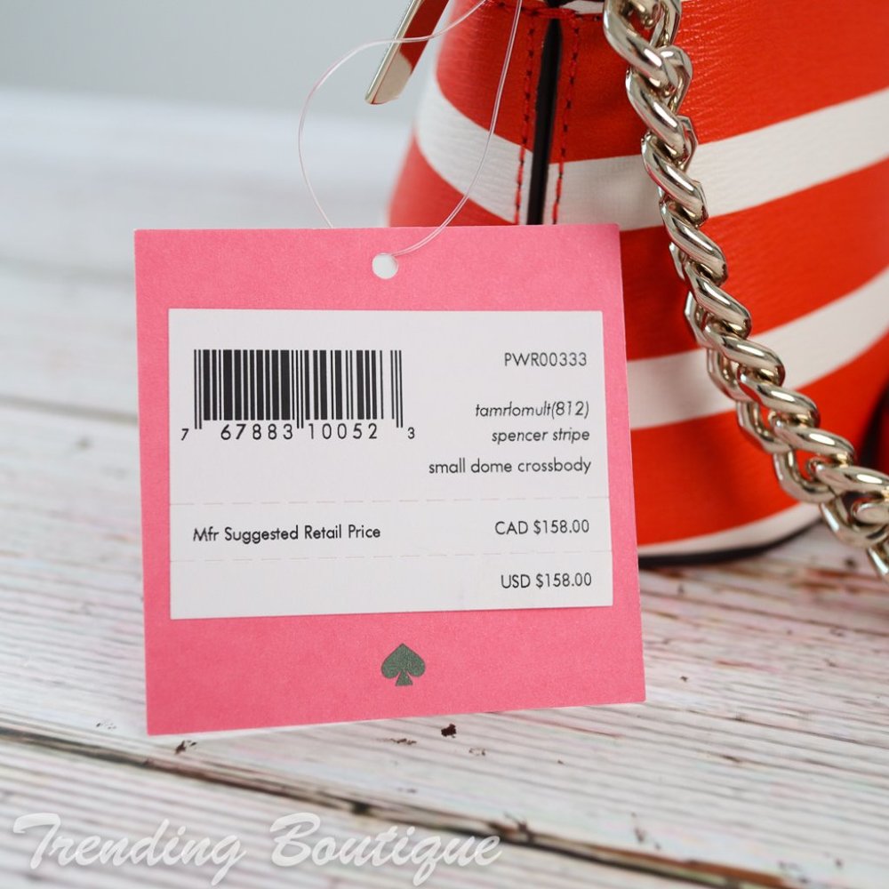 NWT Kate Spade Spencer Stripe Small Dome Crossbody - Picture 4 of 12
